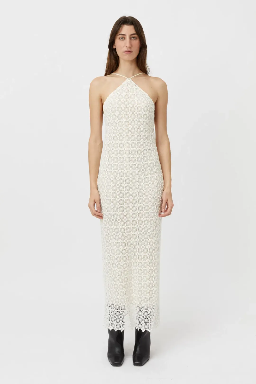 Camilla & Marc Yve Midi Dress White Size 6 for rent on The Volte - main image
