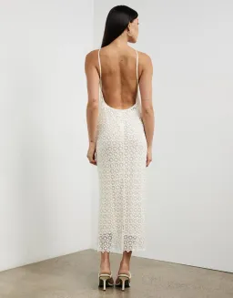 Camilla & Marc Yve Midi Dress White Size 6 for rent on The Volte - image 2