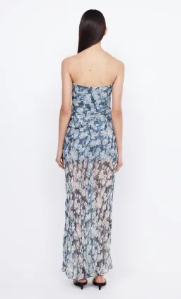 Bec & Bridge Opal Strapless Frill Ruffle Maxi Dress Denim Floral Size 6 for rent on The Volte - image 5