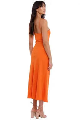 By Johnny Nicole Bias Dress Orange Size 8 for rent on The Volte - image 3