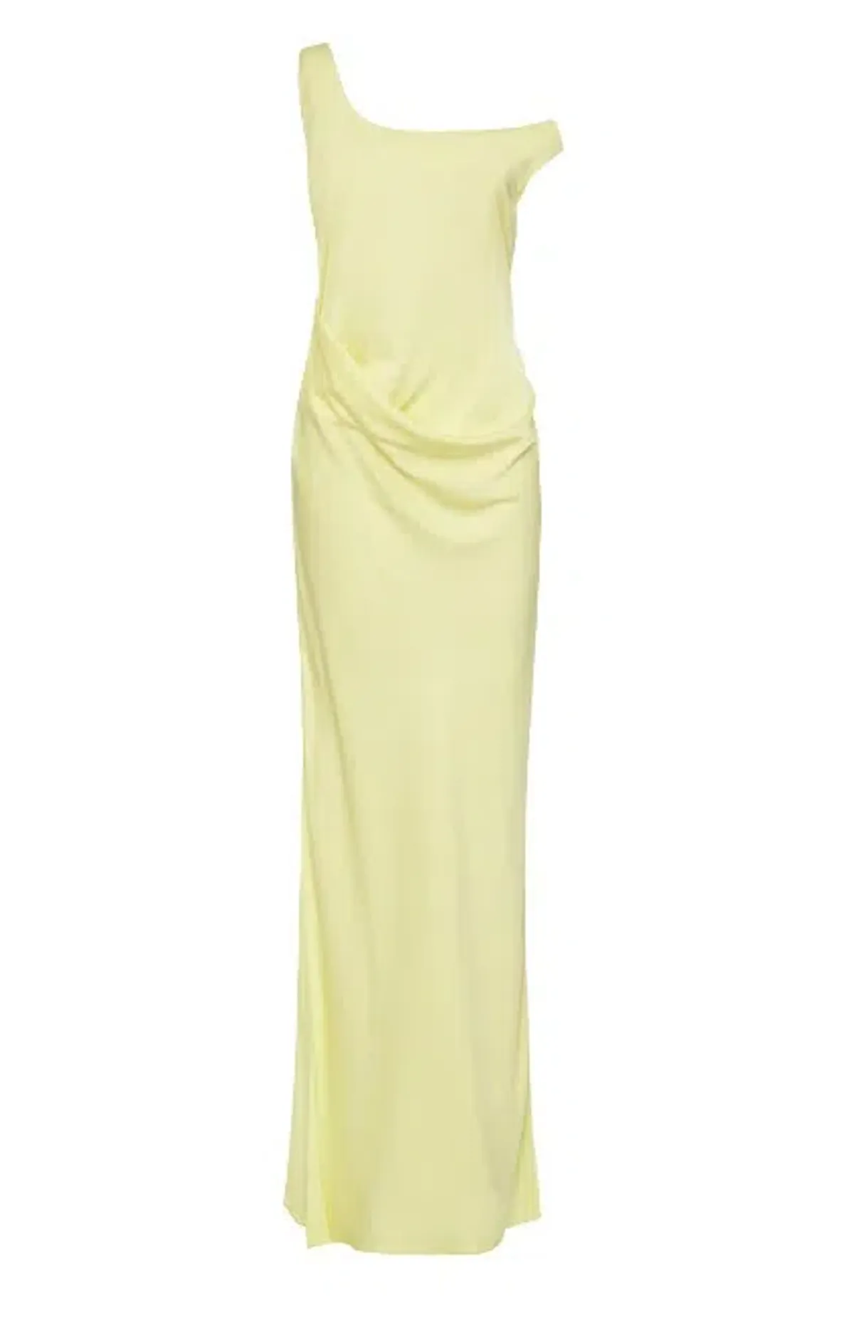 Bianca Spender Leonora Satin Crepe Dress Lemon Size 1 / Au 8 - Image 3