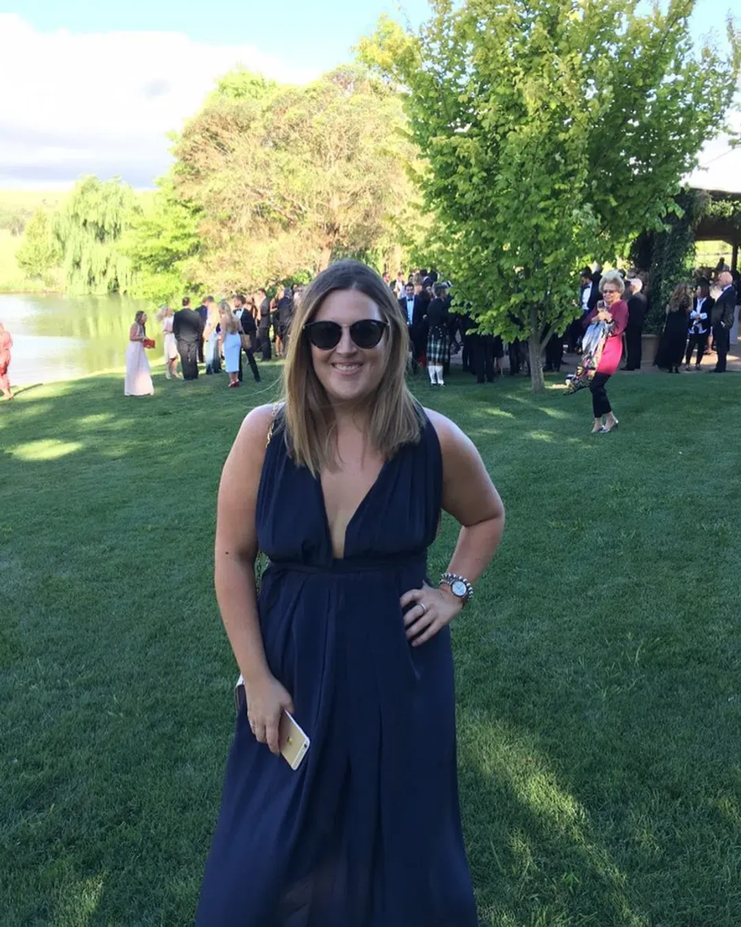 Bianca Spender Ascendant Blue Dress Size 14 for rent on The Volte - main image