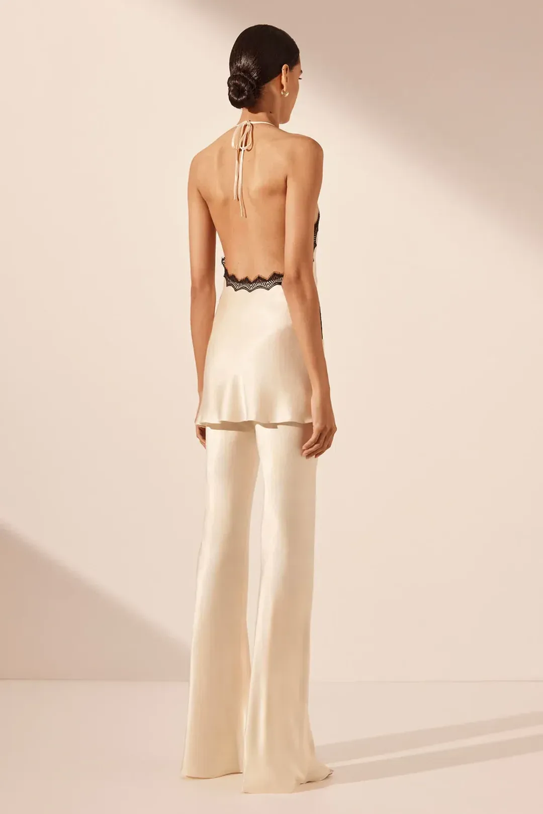 Shona Joy Camille Long Line Cami Cream/Black Size 8 for rent on The Volte - main image