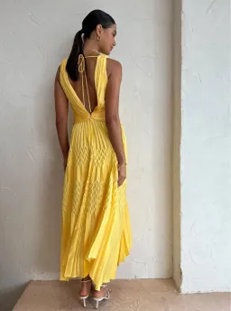 Acler The Bettencourt Dress in Sunshine Size 8 for rent on The Volte - image 3