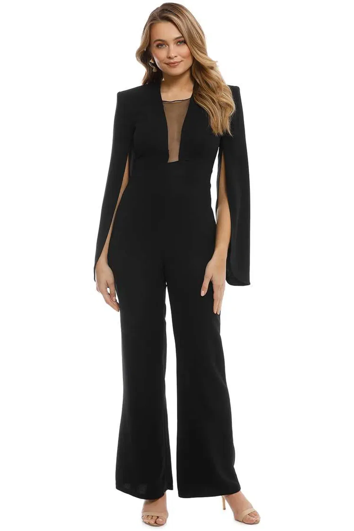 Carla Zampatti Navy Crepe Titania Jumpsuit Size 10 - Image 2