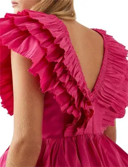 Aje Rhythmic Frilled Mini Dress Pink Size 6 for rent on The Volte - image 3