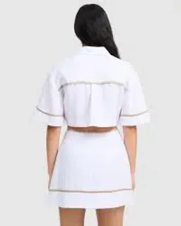 Roame Penury Crop and Horizon Mini Skirt Set White Size 6 for rent on The Volte - image 2