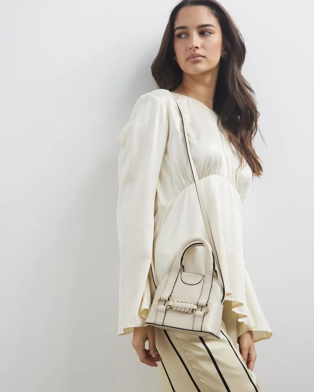 See by Chloe Saddie Small Handbag Beige for rent on The Volte - main image