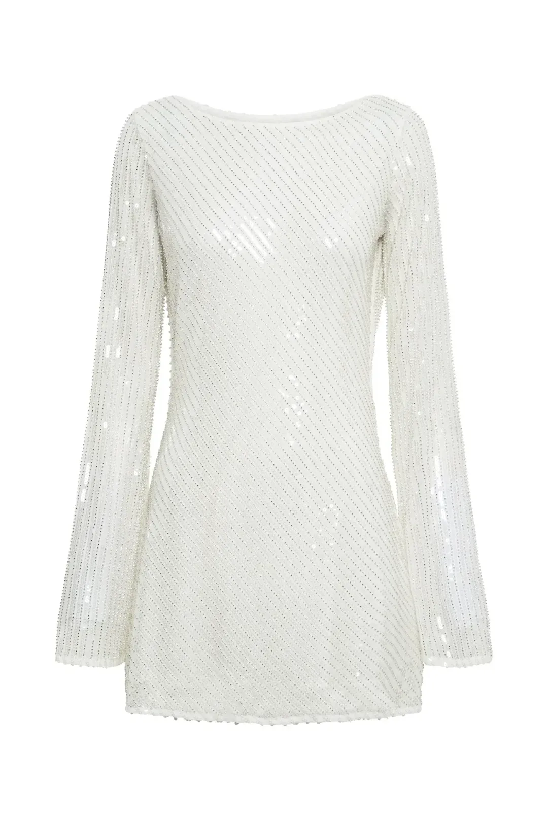 Meshki Nala White Sequin Mini Dress White Size 10 for rent on The Volte - main image