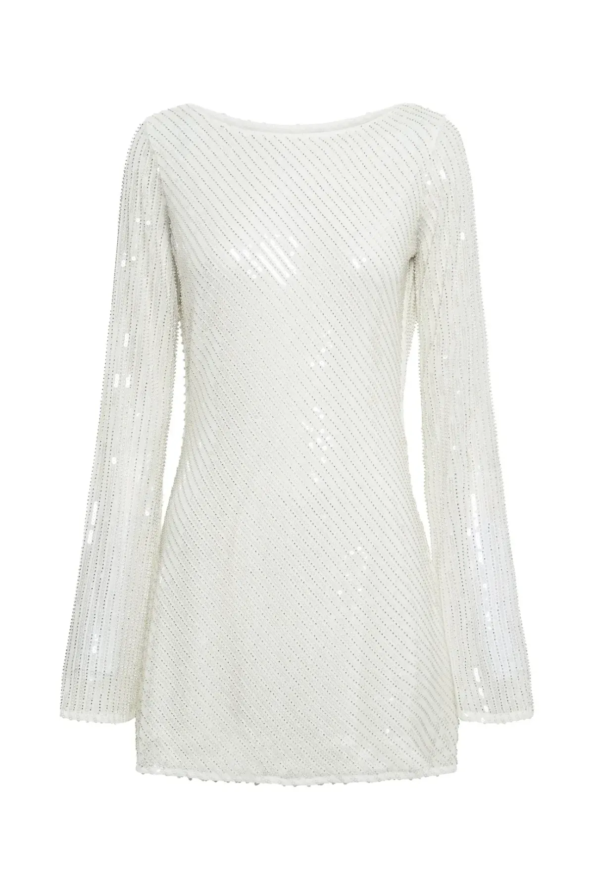Meshki Nala White Sequin Mini Dress White Size 10 - Image 5
