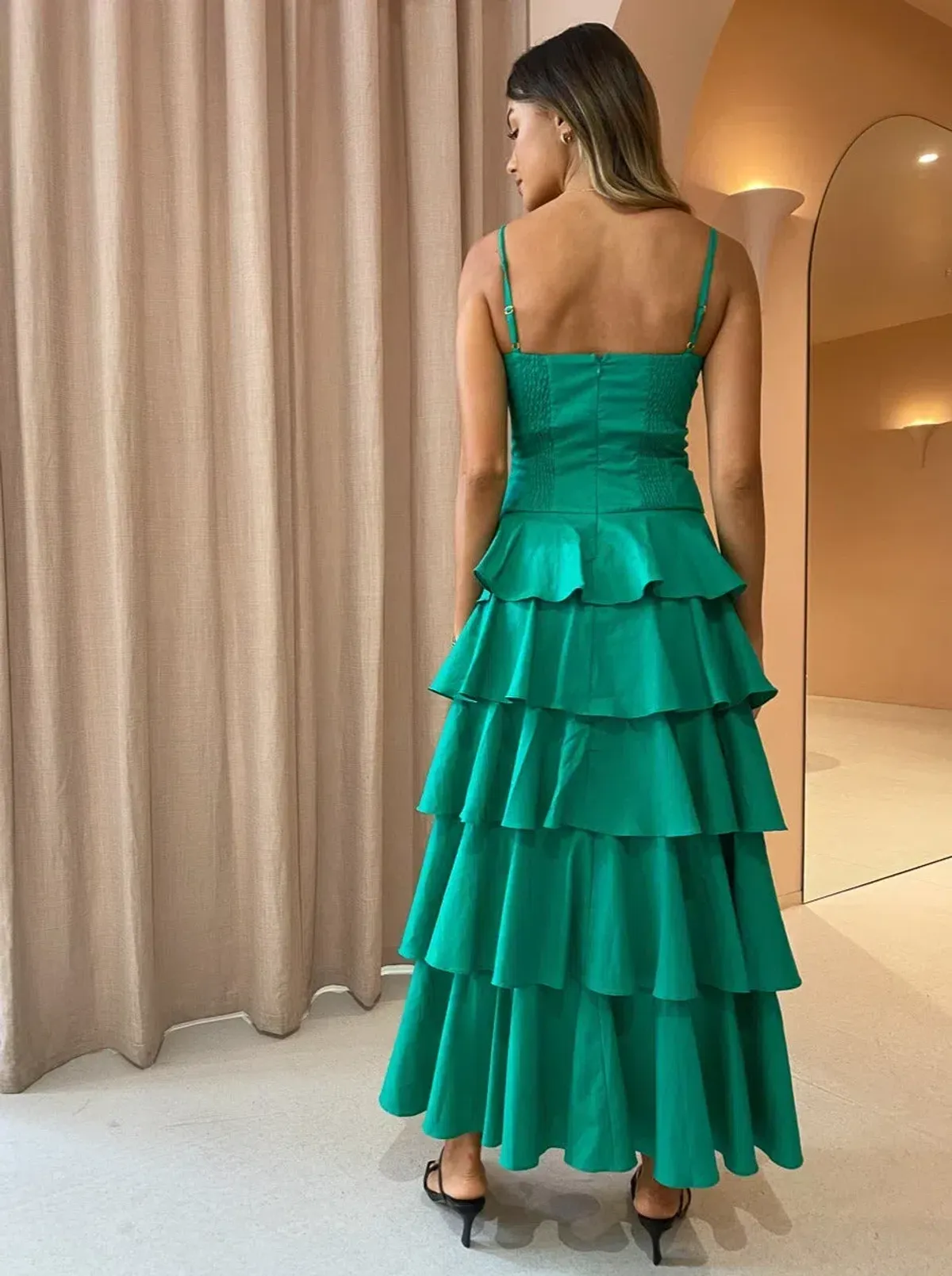 Issy Hope Floats Dress In Jade Green Size 12 - Image 3