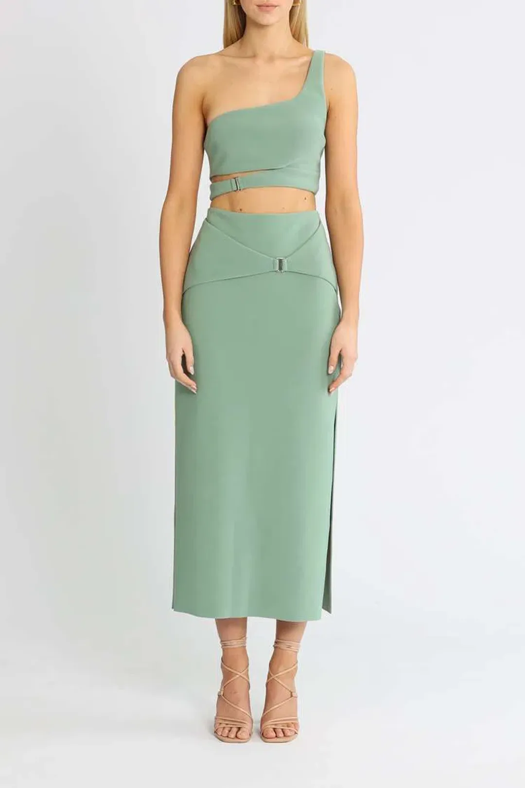 Bec and Bridge Ivy Crop and Skirt Set Green Size 10 for rent on The Volte - main image