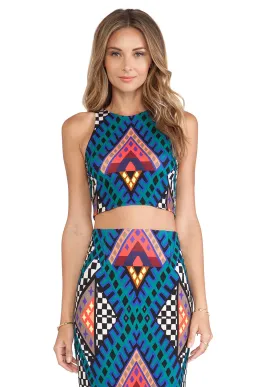 Mara Hoffman Crop Racer Top and High Waisted Pencil Skirt Set Print Size 2 for rent on The Volte - image 2