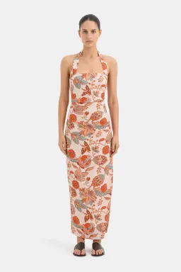 Sir Naomi Halter Midi Dress Floral Print Size 10 for rent on The Volte - image 1