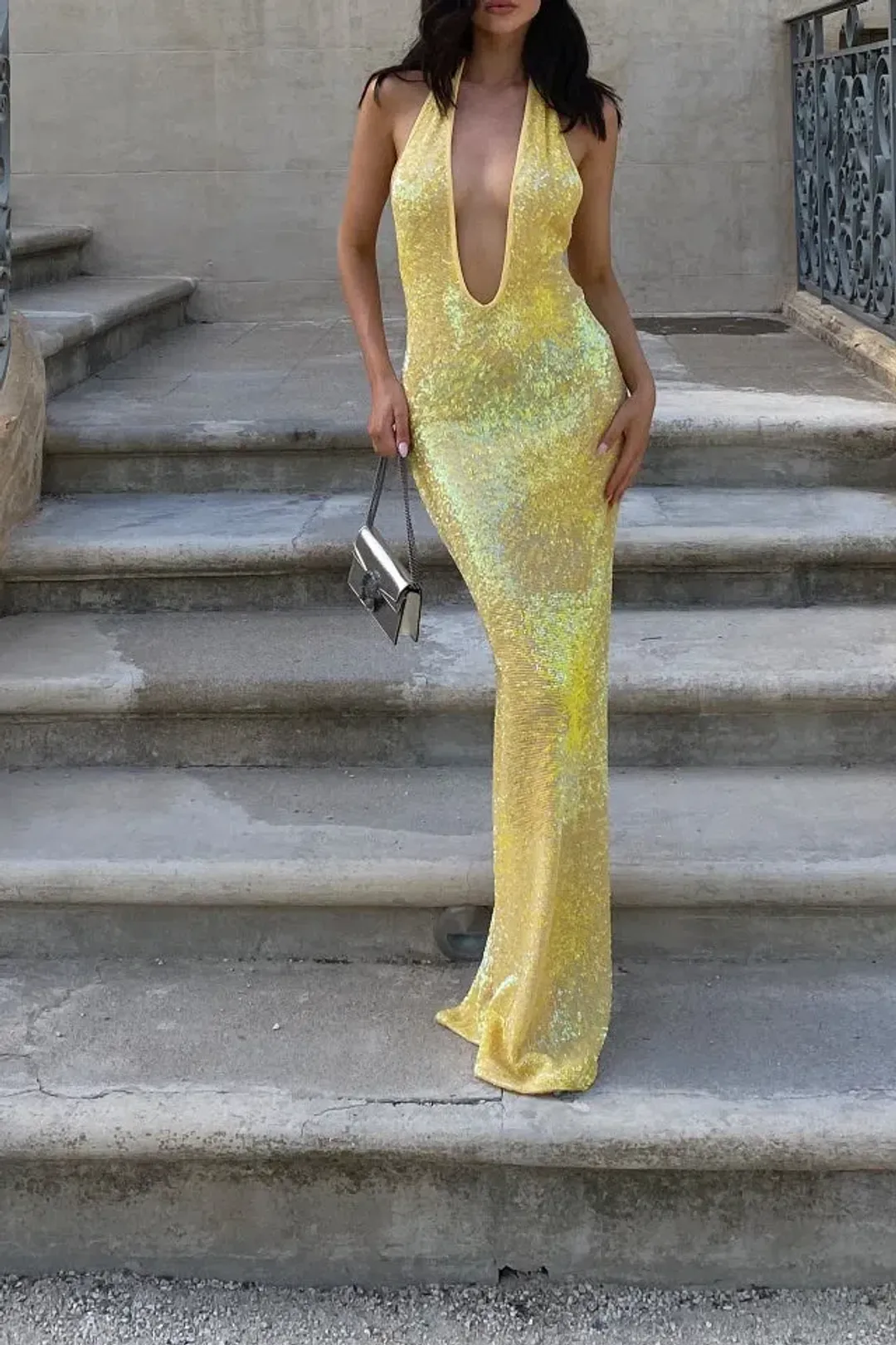 Natalie Rolt Delilah Gown Yellow Size AU 6 for rent on The Volte - main image