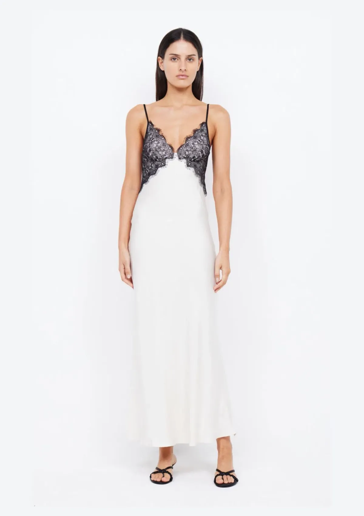Bec & Bridge Emery Lace Maxi Dress in Ivory/Black Size 8 - Image 1