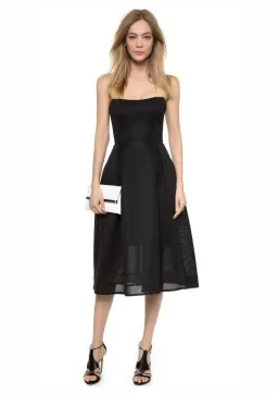 Nicholas Strapless Mesh Gown Black Size 10 for rent on The Volte - image 1