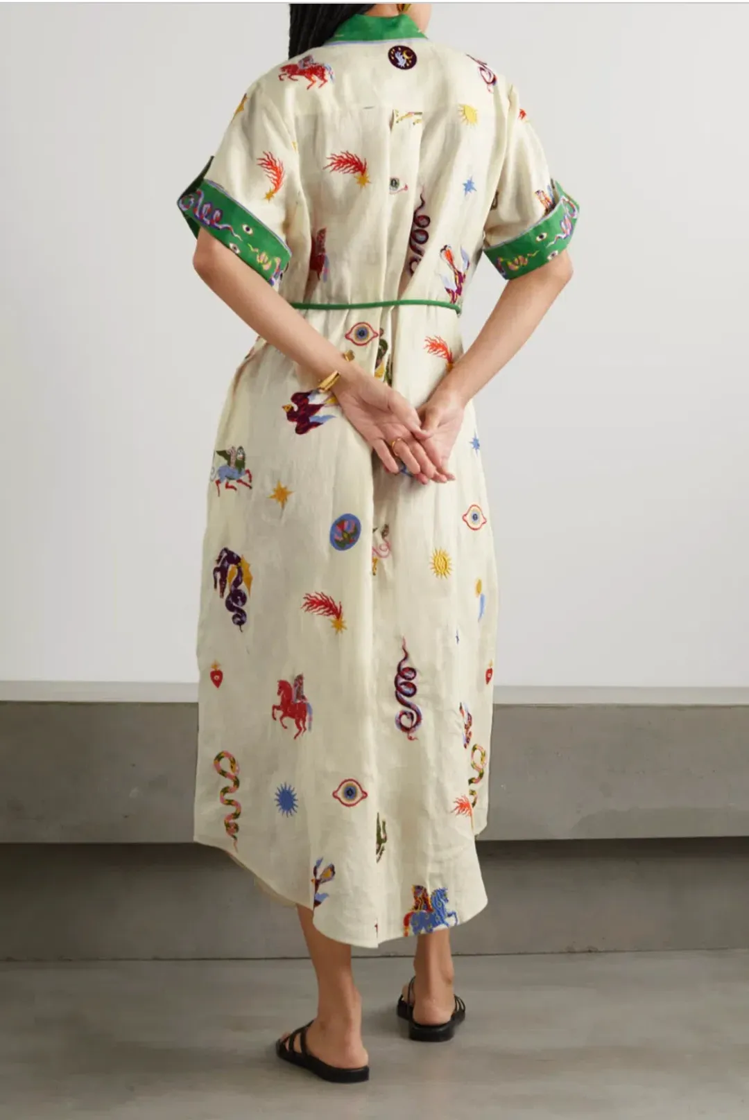 Alemais Seeker Embroidered Shirt Dress Print Size AU 6 for rent on The Volte - main image