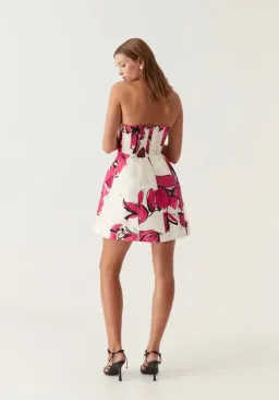 Aje Baret Strapless Mini Dress Floral Size 10 for rent on The Volte - image 3
