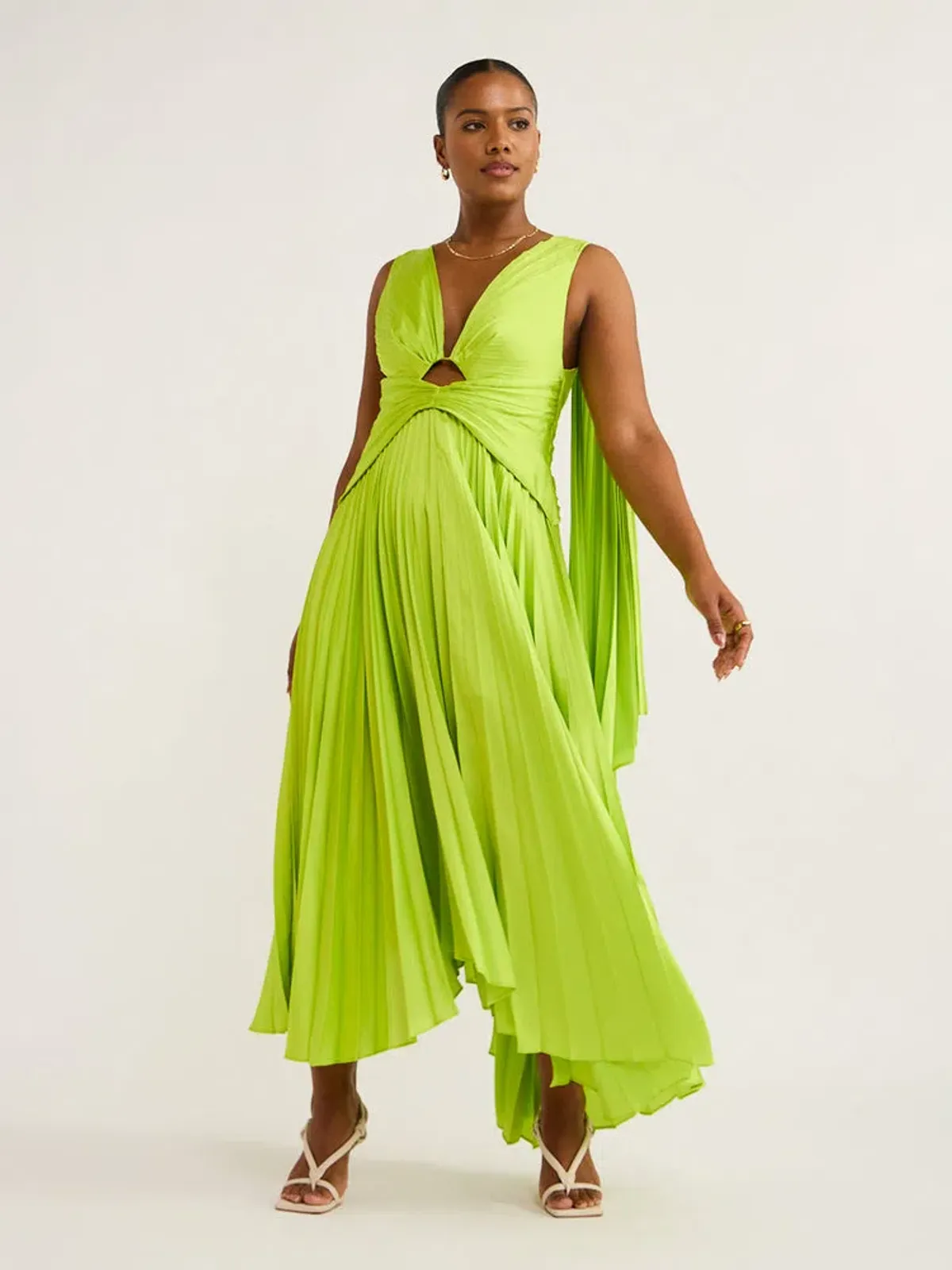 Acler Columbus Midi Dress Citron Size 12 - Image 1