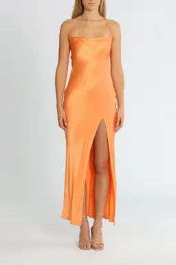 Bec and Bridge Annika Cowl Maxi Dress Sorbet Orange Size 8 for rent on The Volte - image 1