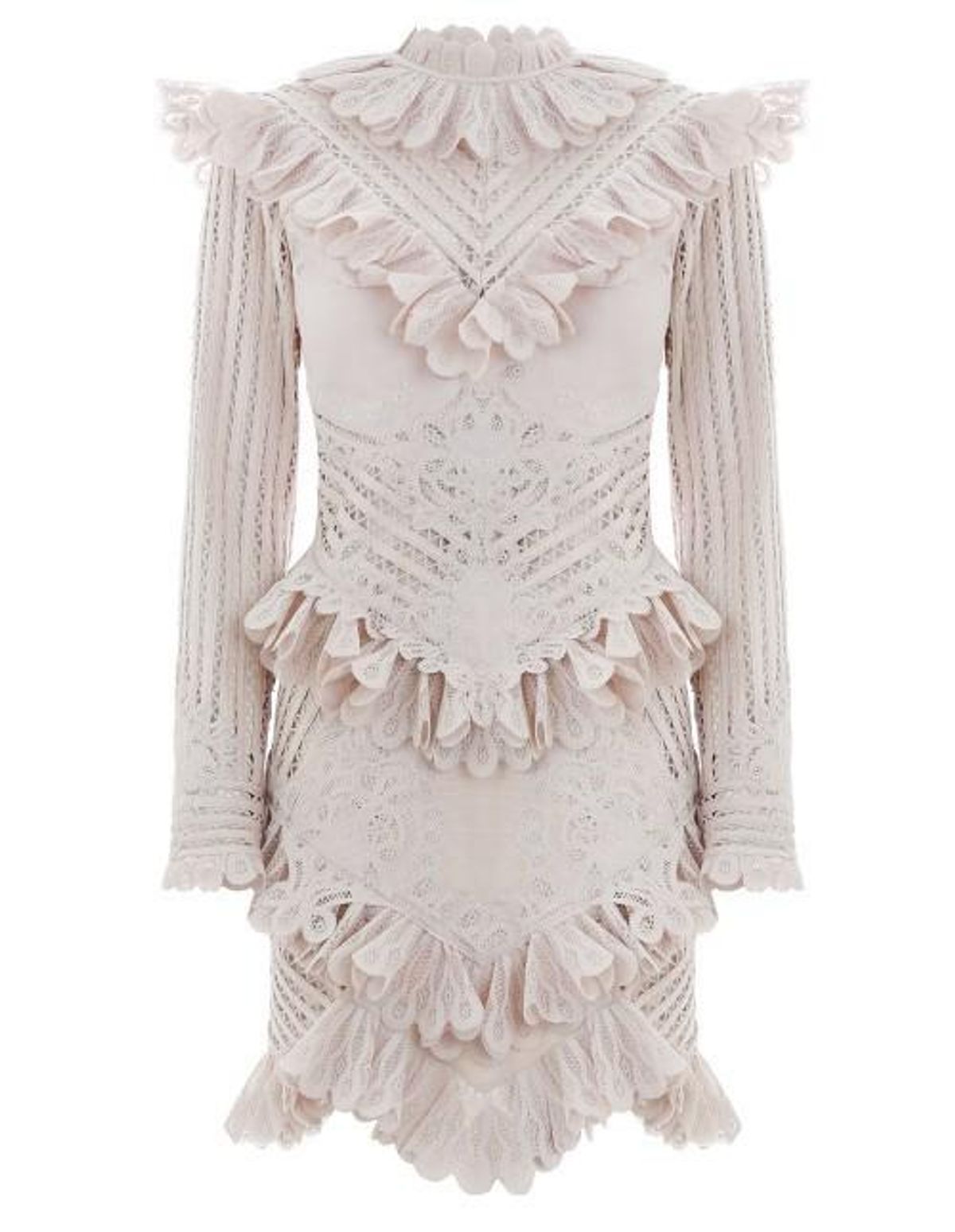 Zimmermann Unbridled Battenburg Mini Dress Buff Size 8 - Image 3