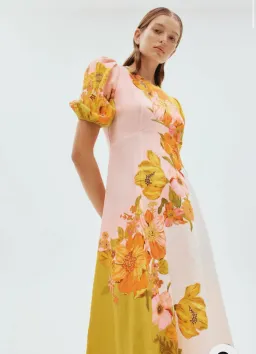 Alemais Silas Midi Dress Print Size 10 for rent on The Volte - image 5