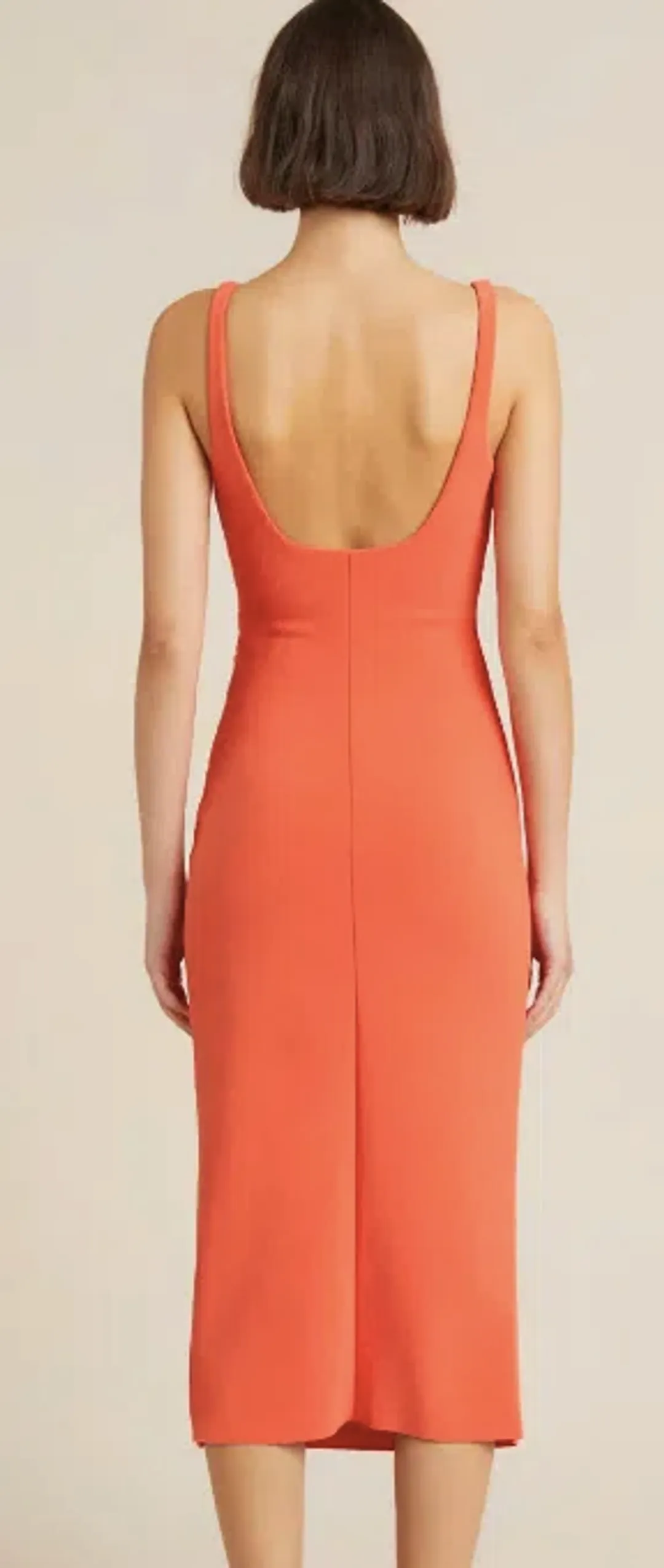 Bec & Bridge Karina Tuck Midi Dress Orange Size 12 for rent on The Volte - main image