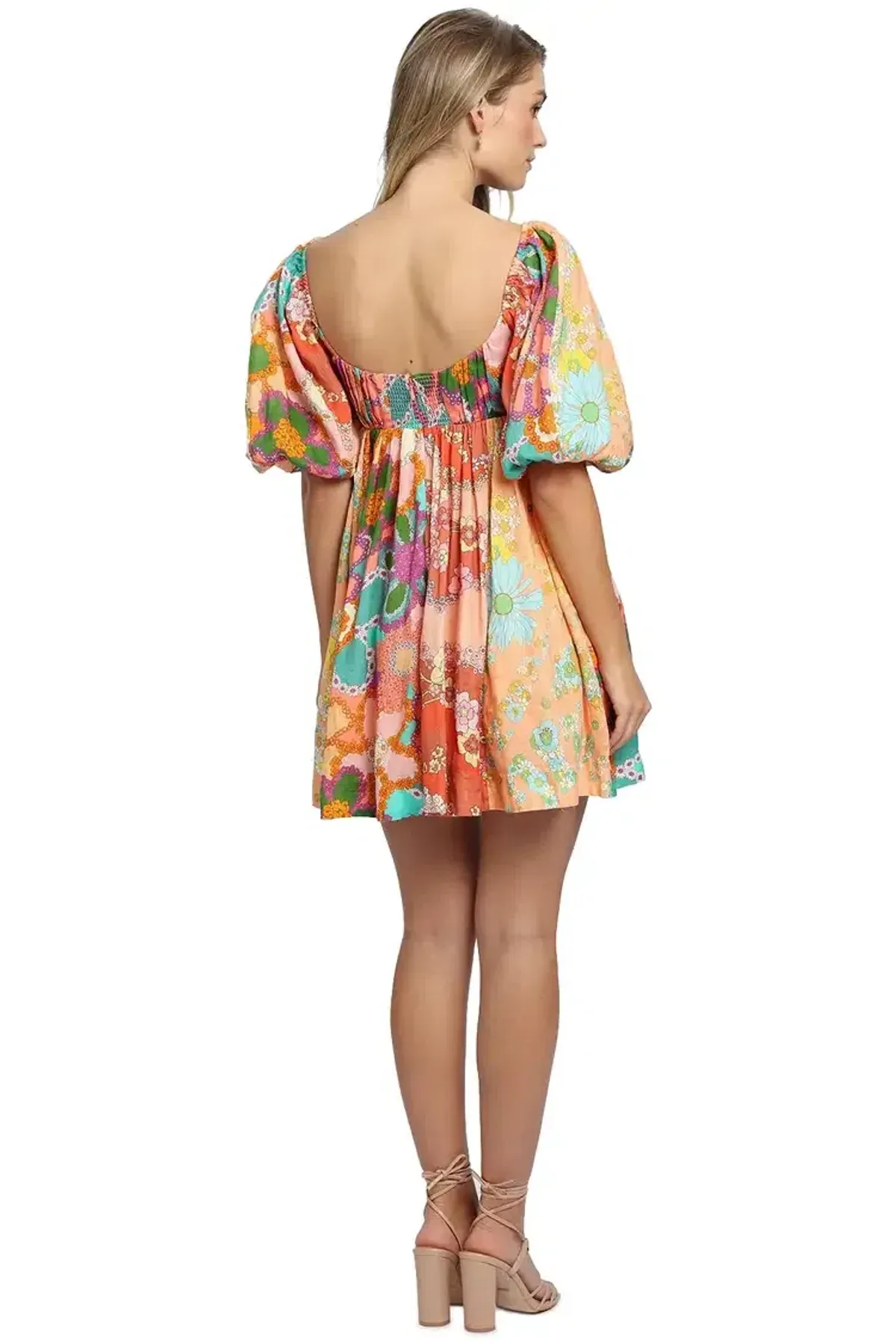 Zimmermann Lola Panelled Mini Dress Multi Size 8 AU - Image 3