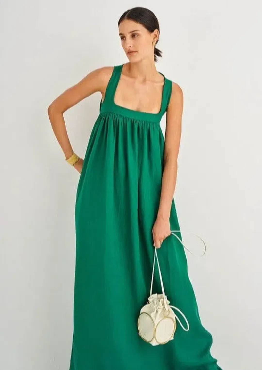 Oroton Strappy Sunset Dress Peppermint Green Size AU 6 for rent on The Volte - main image