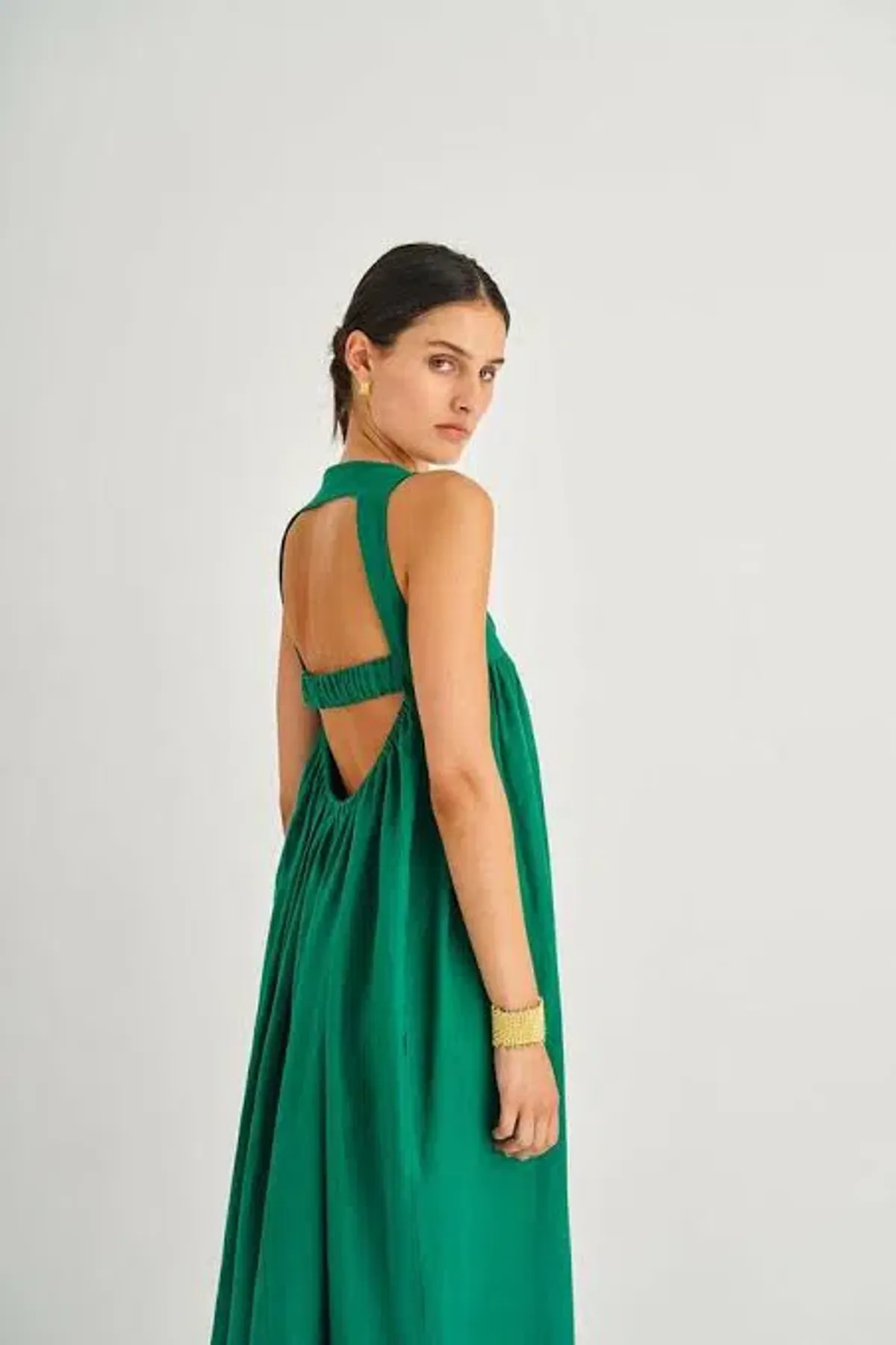 Oroton Strappy Sunset Dress Peppermint Green Size AU 6 - Image 5