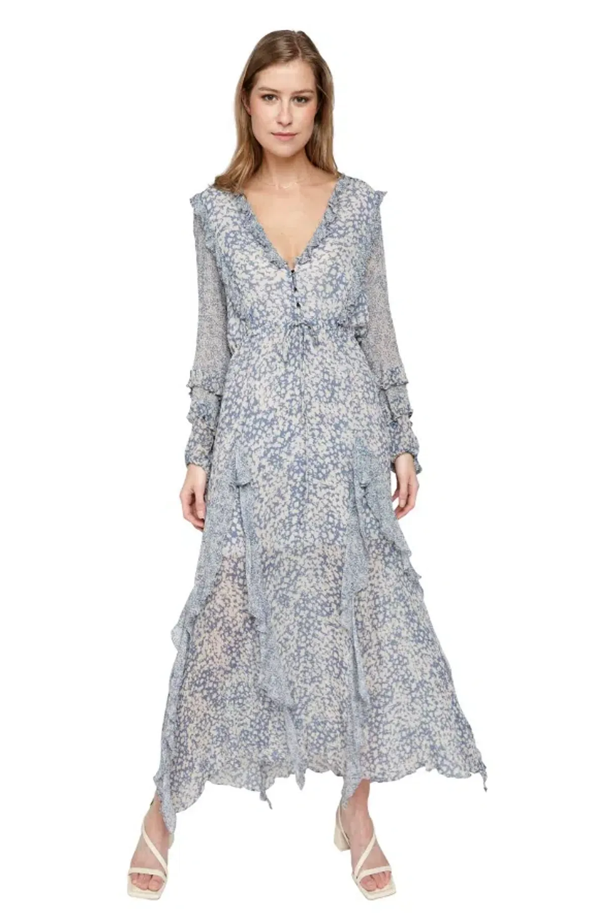 Shona Joy Margaux Midi Dress Print Size 8 for rent on The Volte - main image