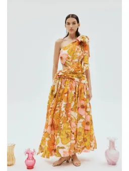 Alemais Silas One Shoulder Gown Floral Size AU 10 for rent on The Volte - image 1