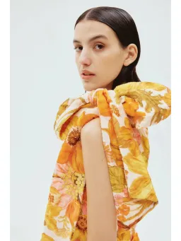 Alemais Silas One Shoulder Gown Floral Size AU 10 for rent on The Volte - image 4