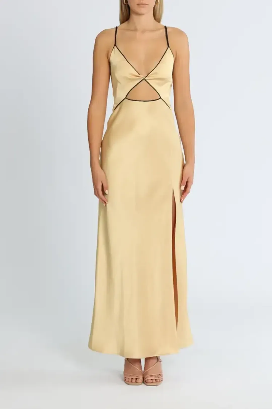 Bec and Bridge Hazel Maxi Dress in Wheat Size 8 for rent on The Volte - main image