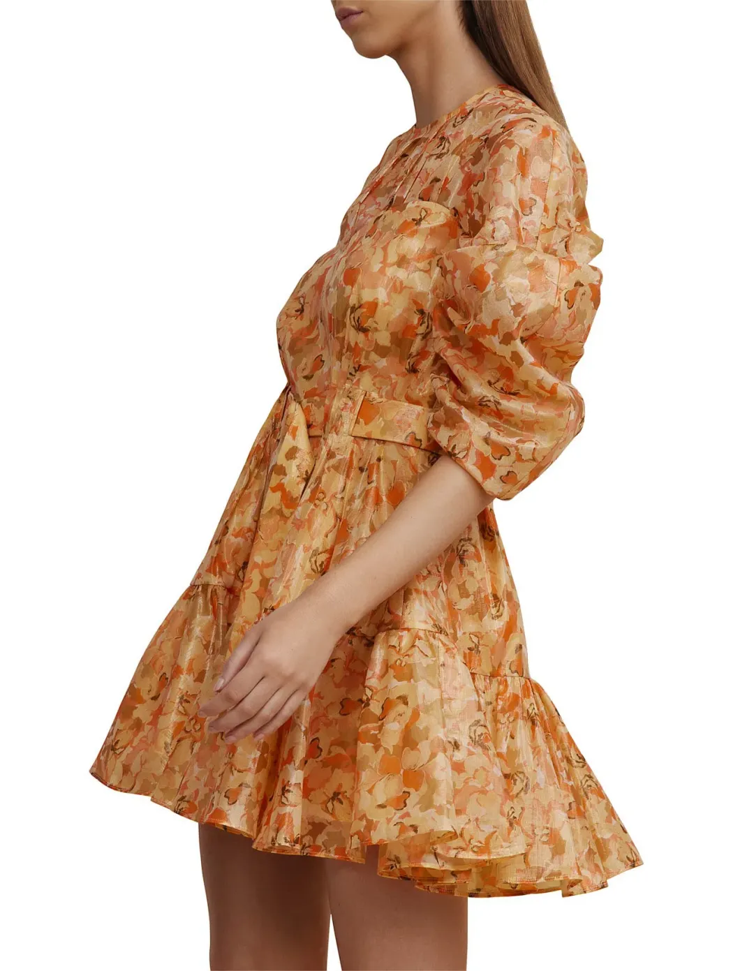 Acler Bonhill Mini Dress in Peach Parfait Size 12 for rent on The Volte - main image