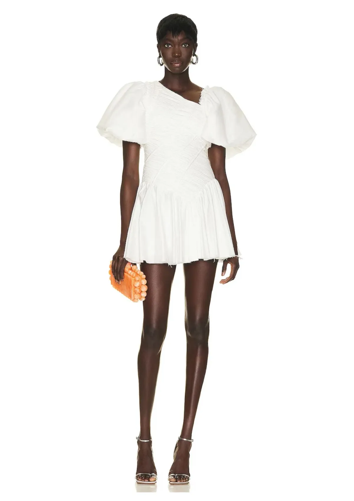 Aje Siren Drawstring Mini Dress Ivory Size 8 - Image 1
