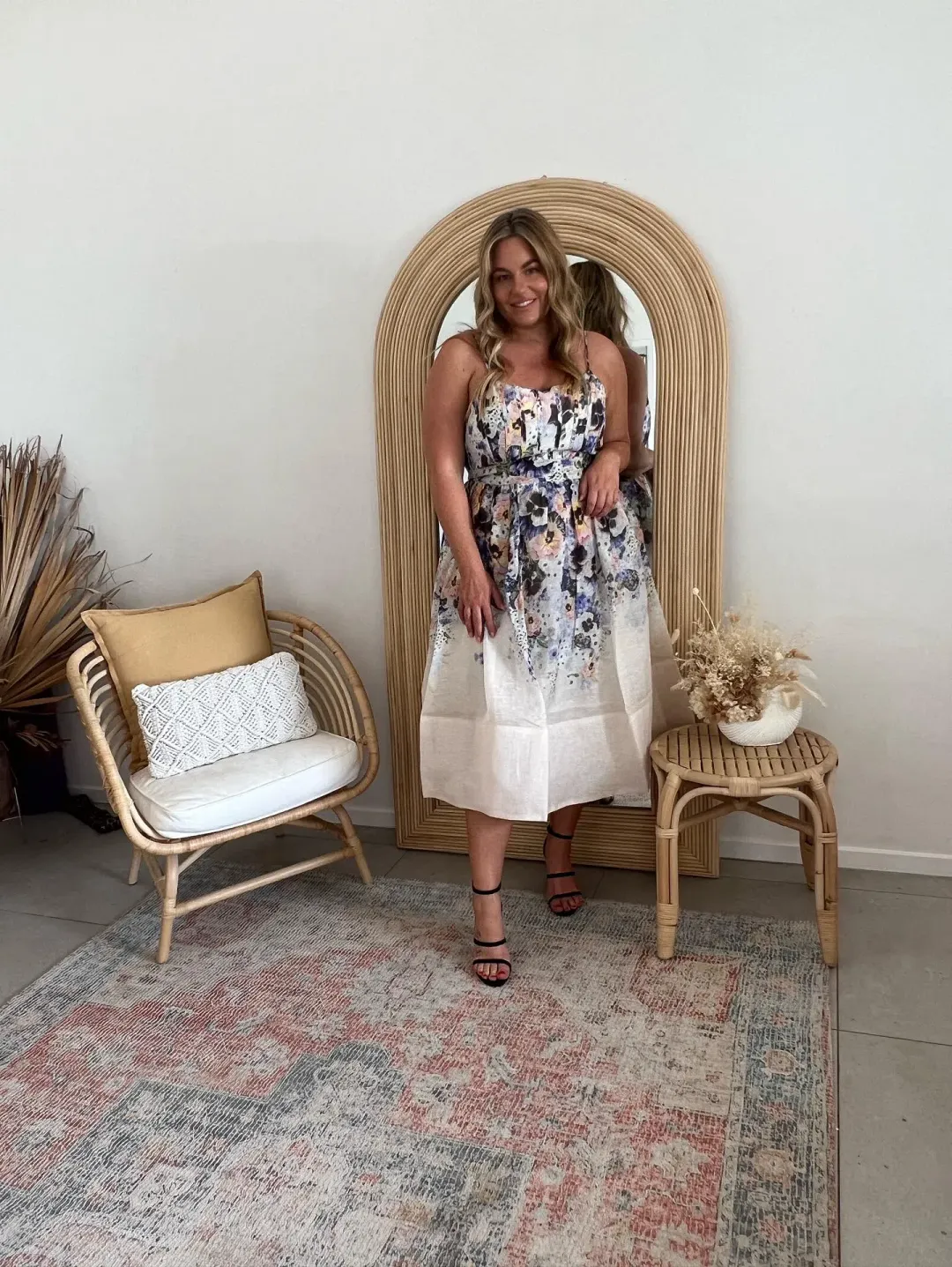 Zimmermann Tama Corset Midi Dress Floral Size 3 / 14 AU for rent on The Volte - main image