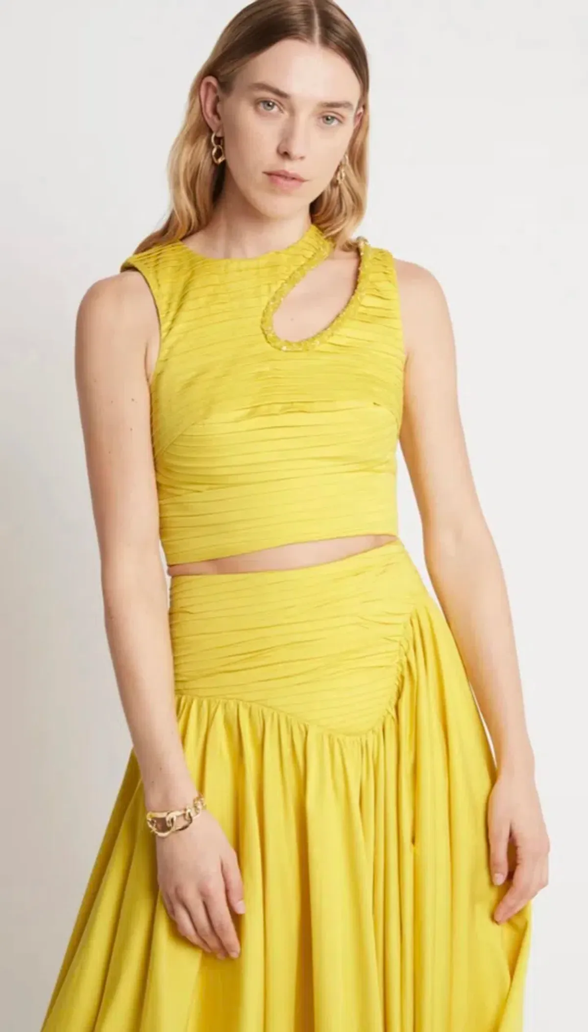 Aje Jolie Abstract Cut Out Top Size 14 & Jolie Asymmetric Midi Skirt Size 12 - Image 5