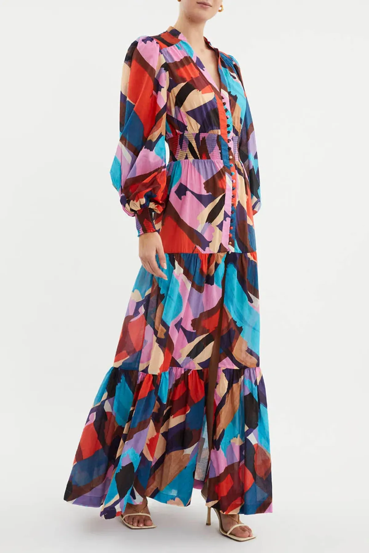 Rebecca Vallance Malaga Maxi Dress Multi Size 12 - Image 2