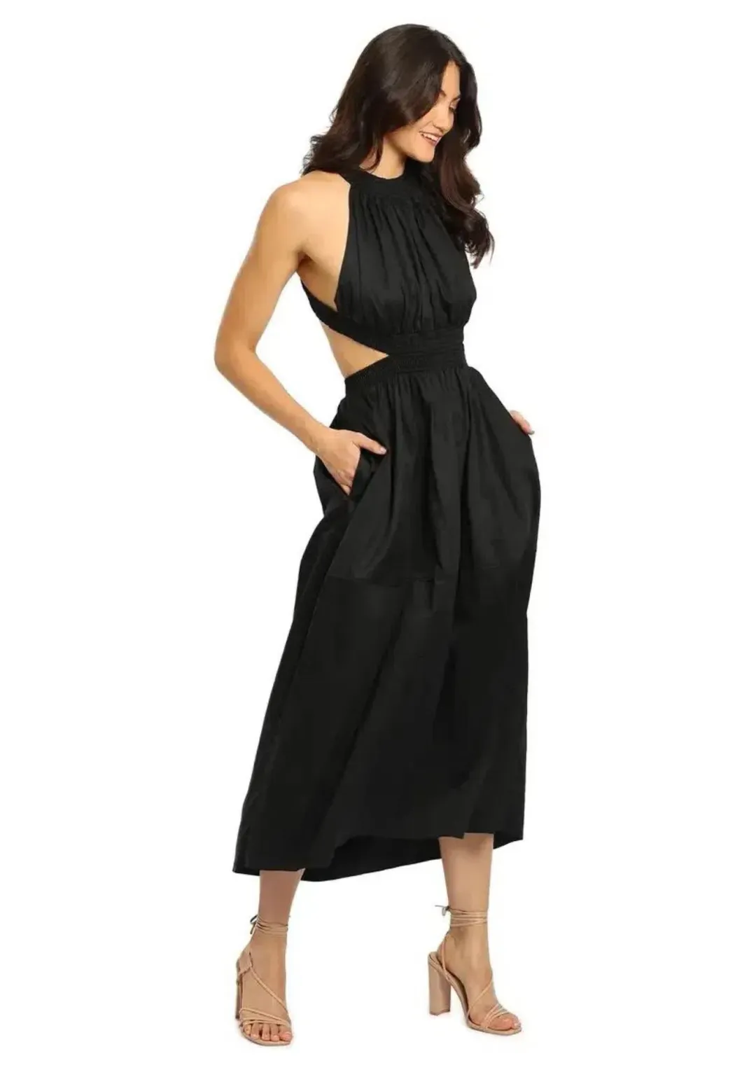 Camilla and Marc Pollina Midi Dress in Black Size 12 for rent on The Volte - main image