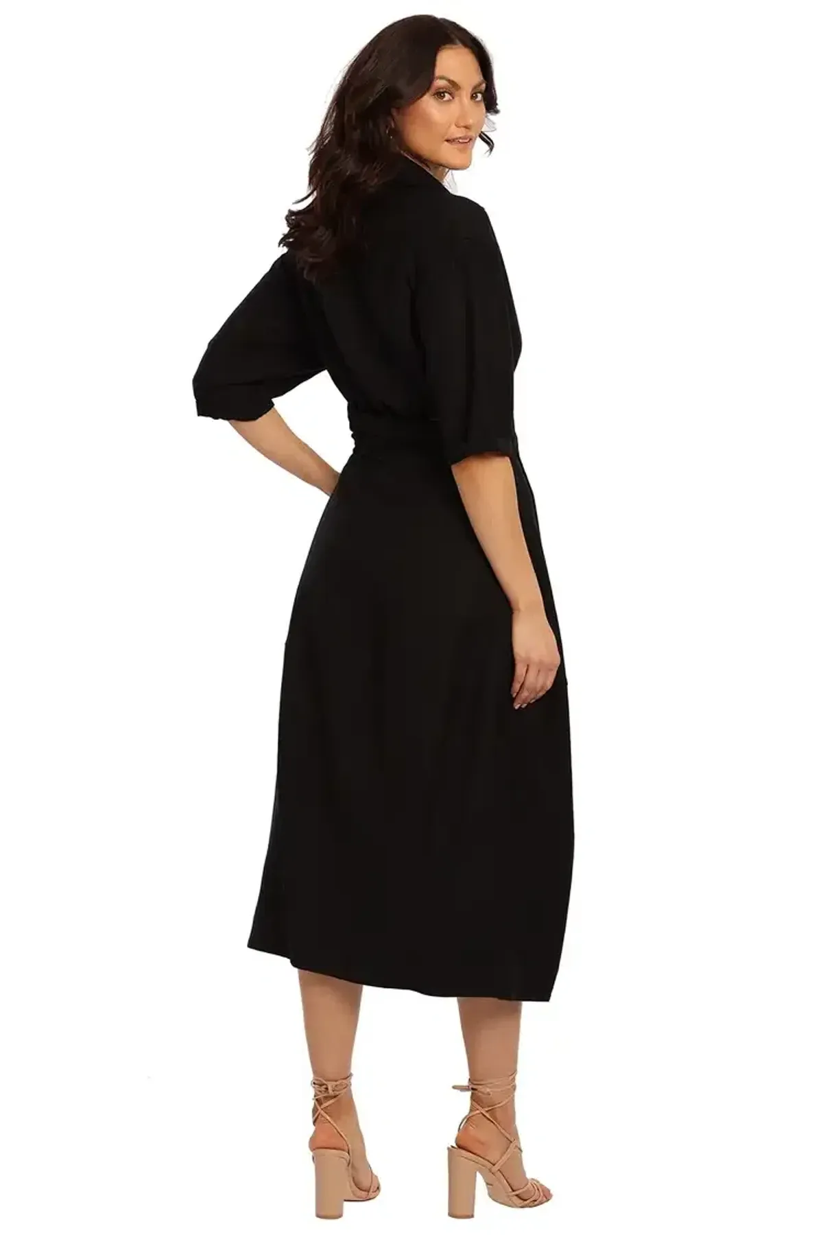 Camilla and Marc Marina Midi Dress in Black Size 8 - Image 3