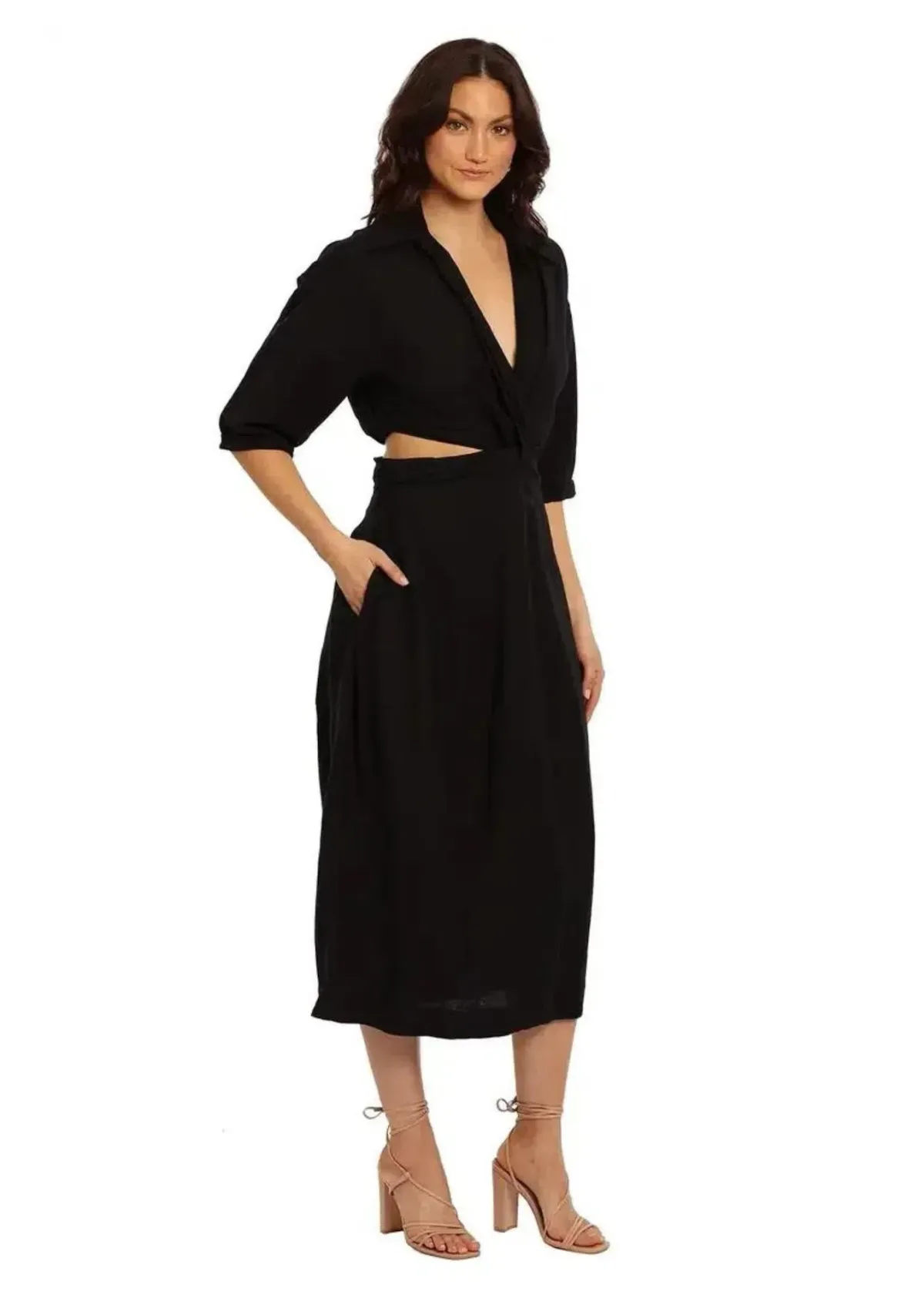 Camilla and Marc Marina Midi Dress in Black Size 8 - Image 1