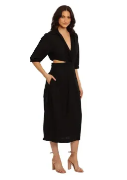 Camilla and Marc Marina Midi Dress in Black Size 8 for rent on The Volte - image 1
