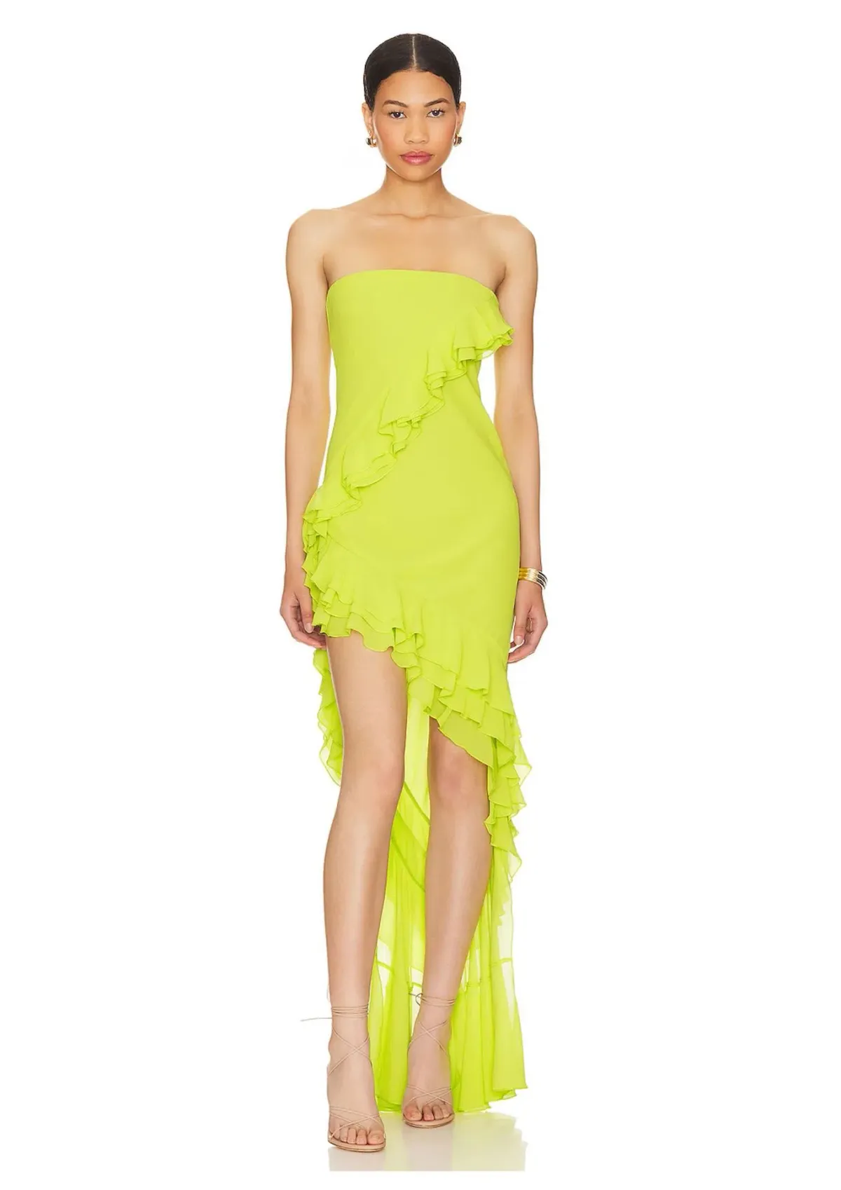 NBD Nehna Mini Dress Chartreuse Green Size XS / AU 6 for rent on The Volte - main image