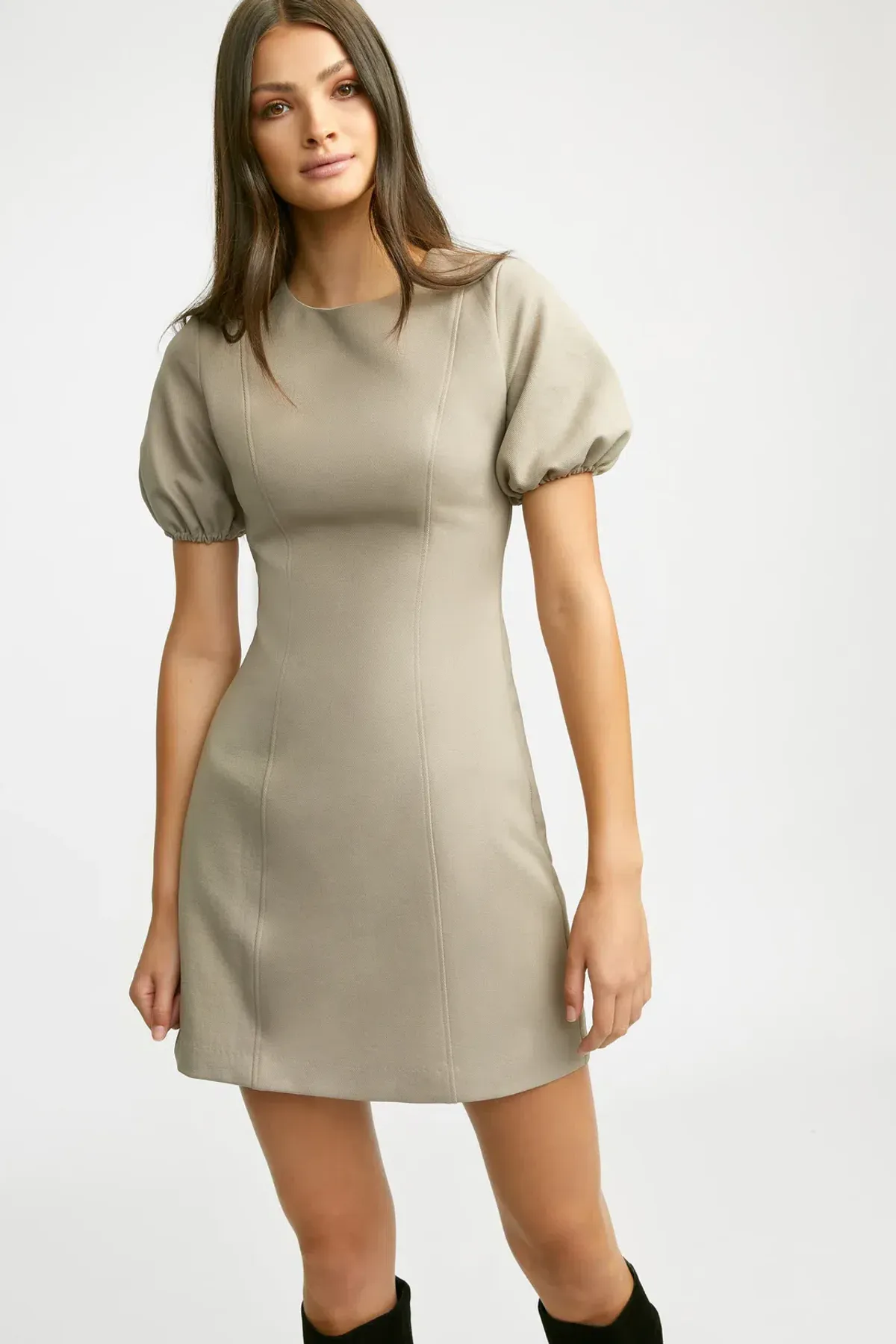 Kookai Stella Mini Dress Olive Size 10 - Image 2