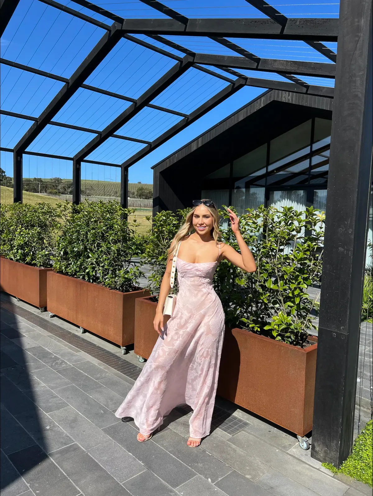 House of CB Seren Maxi Dress in Soft Pink Small /Au 8 - Image 2