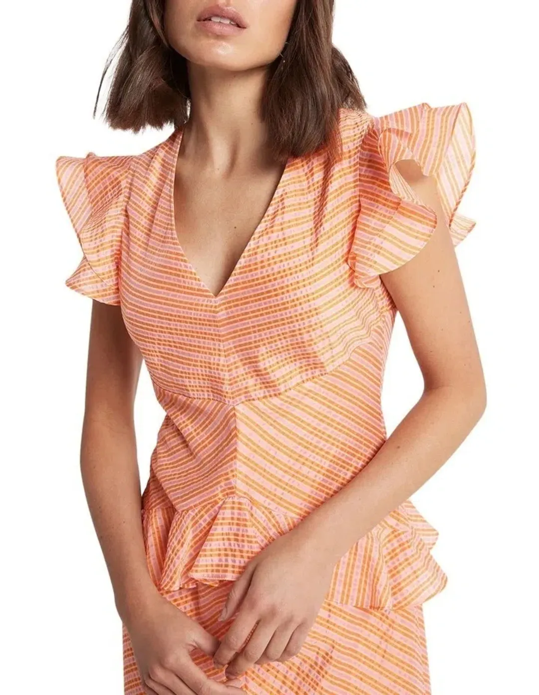 Sass & Bide Float Like A Dreamer Dress Orange Size 14 for rent on The Volte - main image