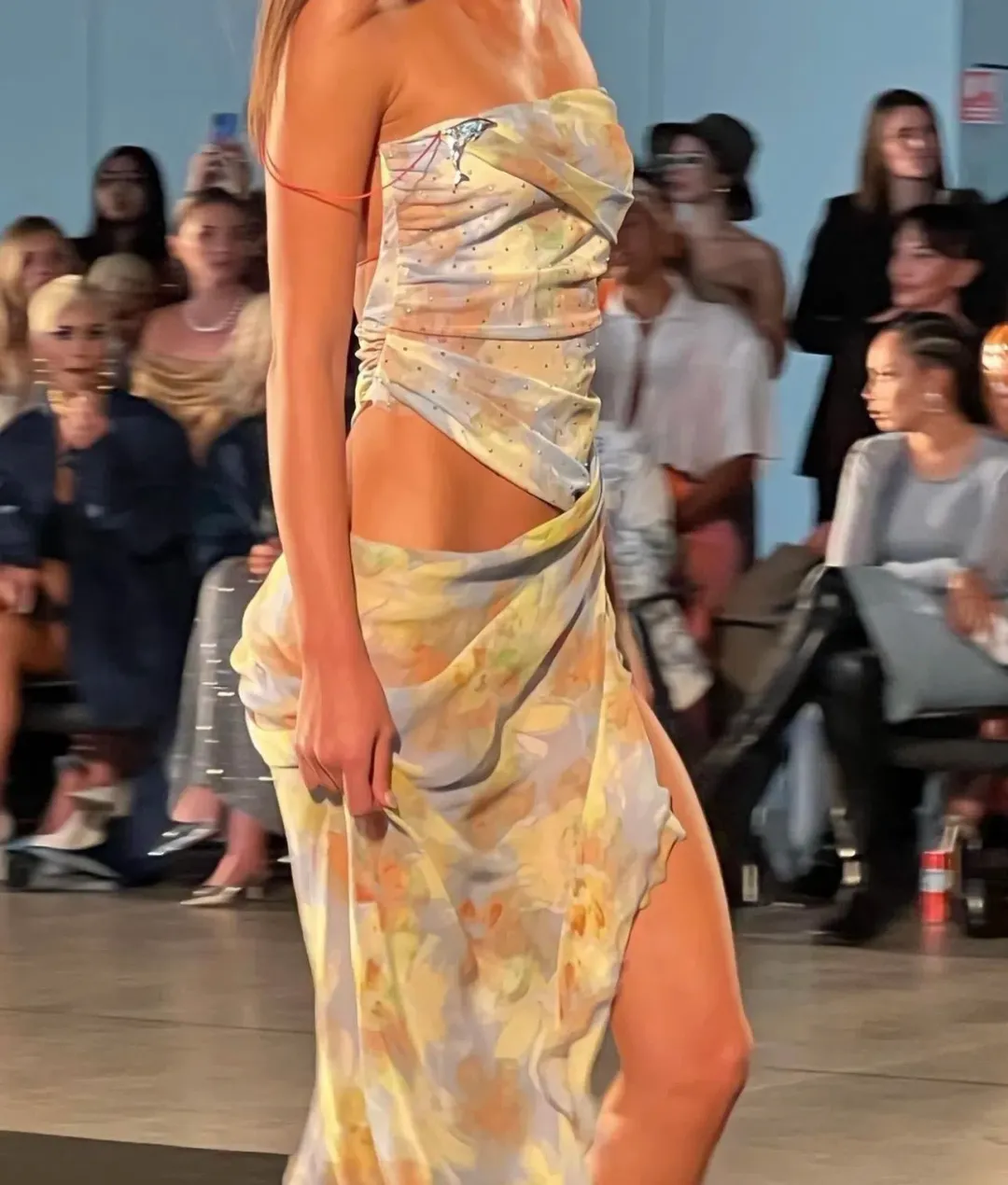 Bec & Bridge Zephy Asym Dress Blue Blossom Size 8 for rent on The Volte - main image