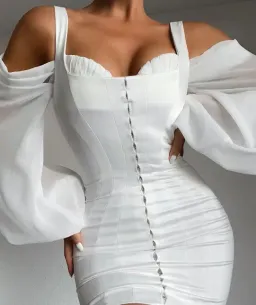 House Of Cb Eva Dress White Size 12 for rent on The Volte - image 4